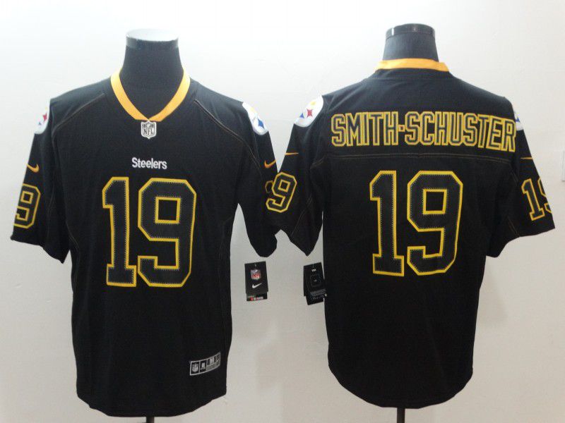 Men Pittsburgh Steelers #19 Smith-schuster Nike Lights Out Black Color Rush Limited NFL Jersey